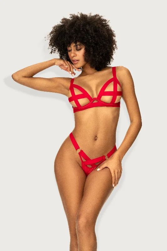 Chic Allure: Sultry Elastic Band Provocative Set