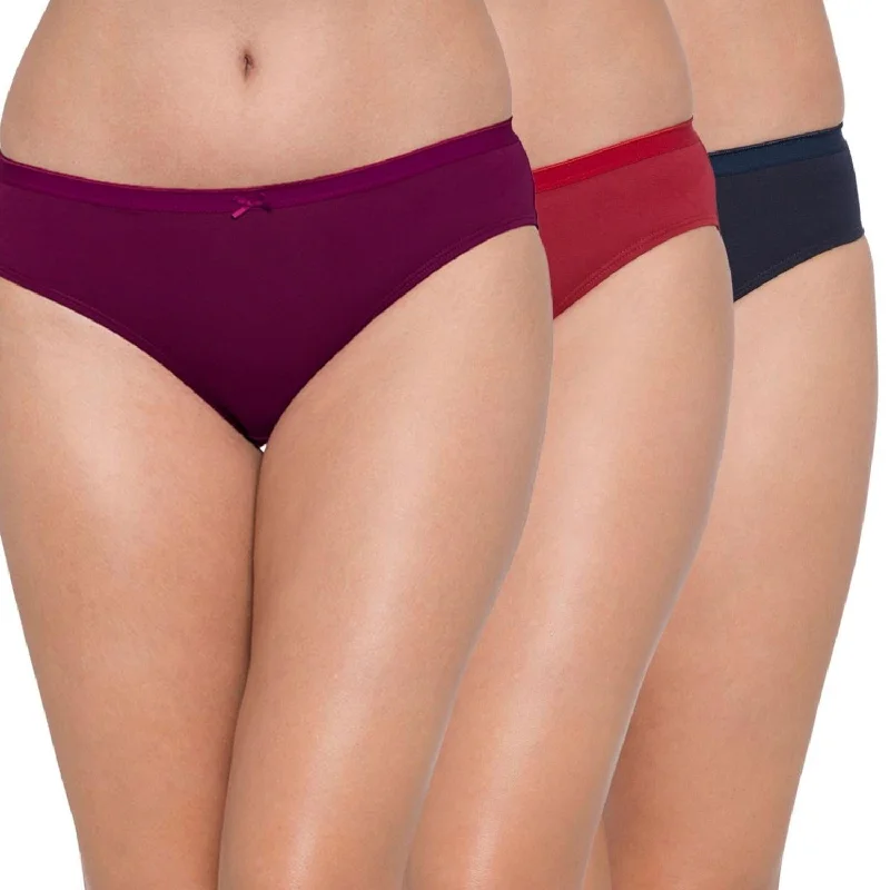 Cotton Bikini Mid Rise Anti-Bacterial Panties (Pack of 3) - CSP3-0039