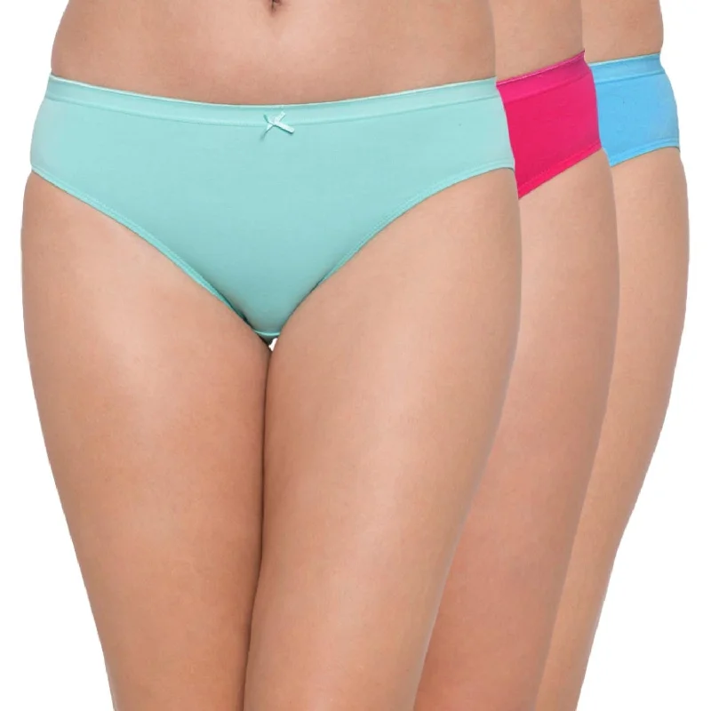 Cotton Bikini Mid Rise Anti-Bacterial Panty (Pack of 3) - CSP3-0033