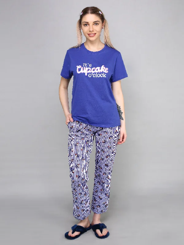 Evolove Cotton Womens Night Suit (pajama Set)