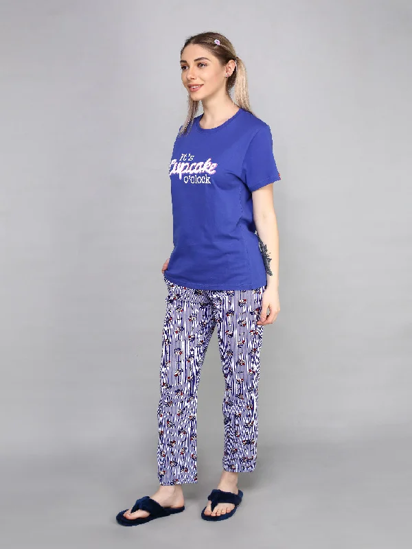 Evolove Cotton Womens Night Suit (pajama Set)