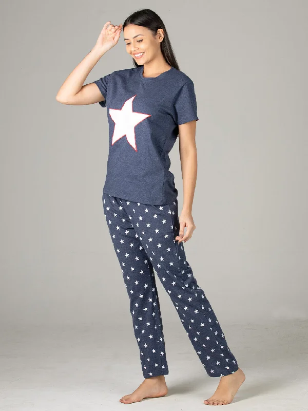 Evolove Dark Blue Super soft most comfortable Pajama set