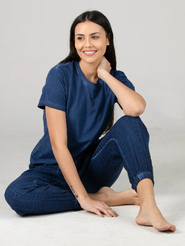 Evolove Dark Blue Super soft most comfortable Pajama set