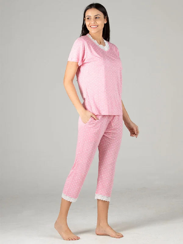 Evolove Pink Super soft most comfortable Pajama set