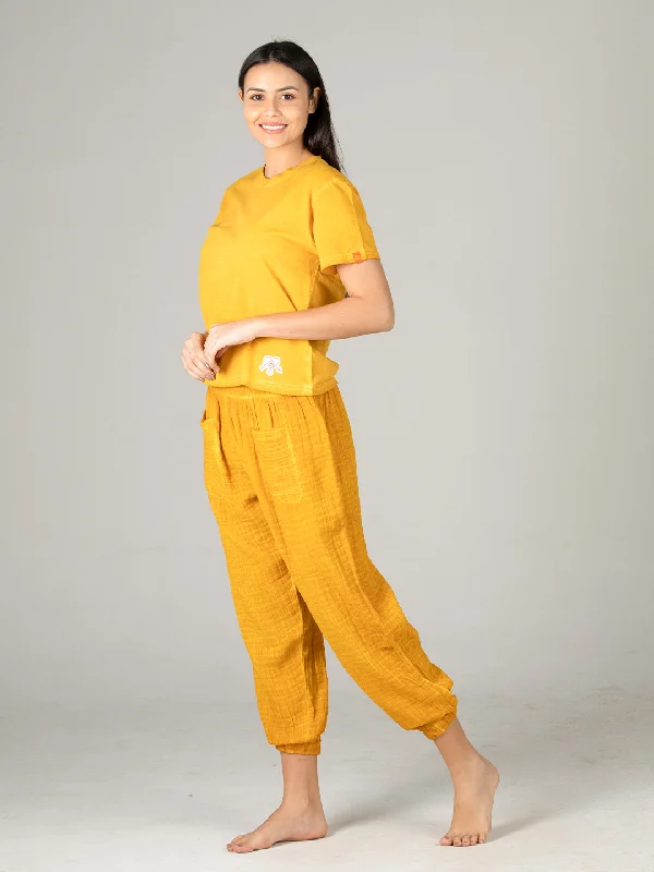 Evolove yellow Super soft most comfortable Pajama set