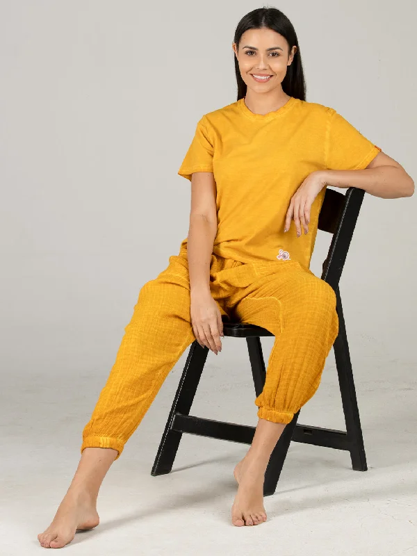 Evolove yellow Super soft most comfortable Pajama set