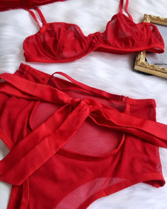 Hibiscus High Waist Set