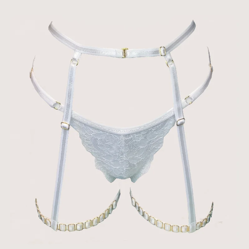 Ice Queen thigh harness white