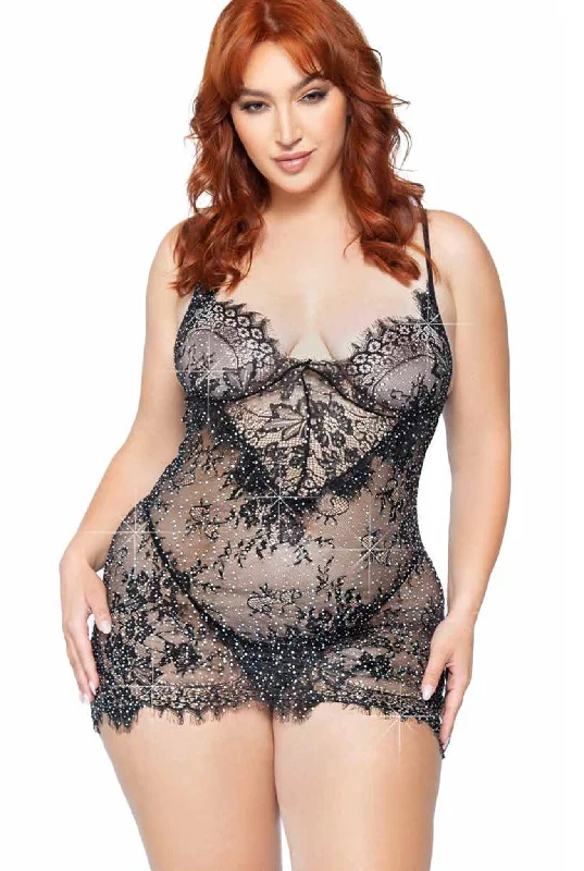 Plus Size Lace Dress Set