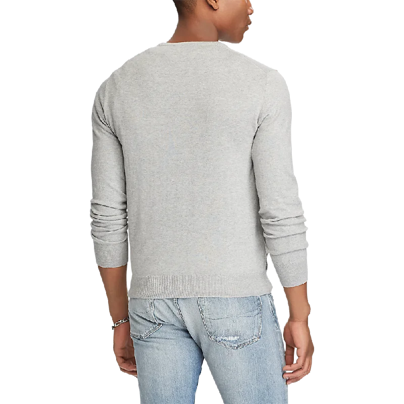 Slim Fit Cotton Sweater - Heather