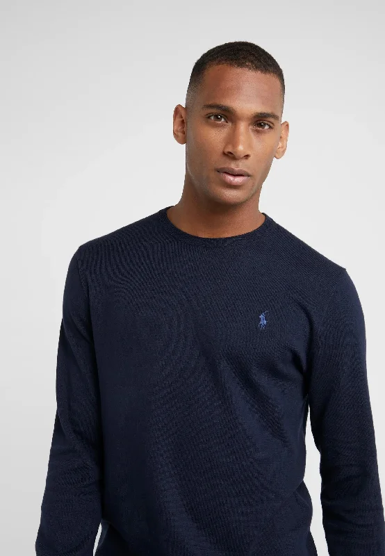 Slim Fit Cotton Sweater - Hunter Navy