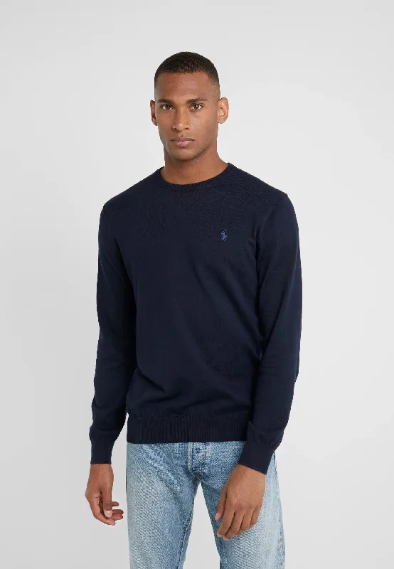 Slim Fit Cotton Sweater - Hunter Navy