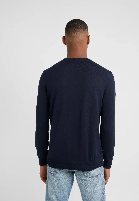 Slim Fit Cotton Sweater - Hunter Navy