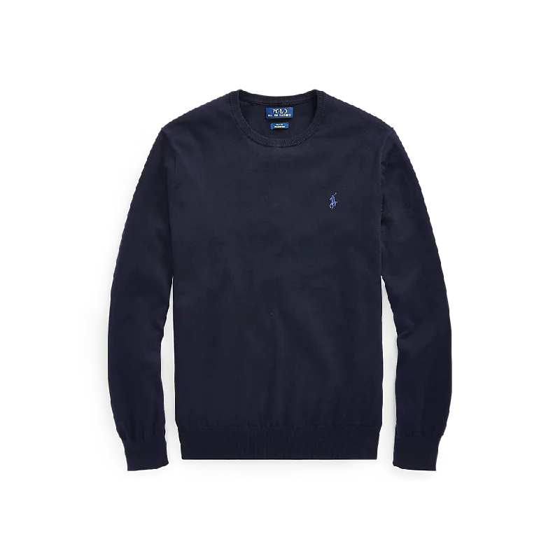 Slim Fit Cotton Sweater - Hunter Navy