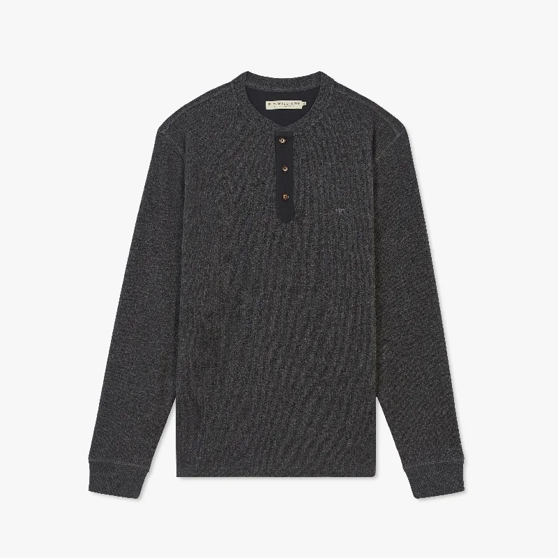 Croyden Henley Pullover - Charcoal