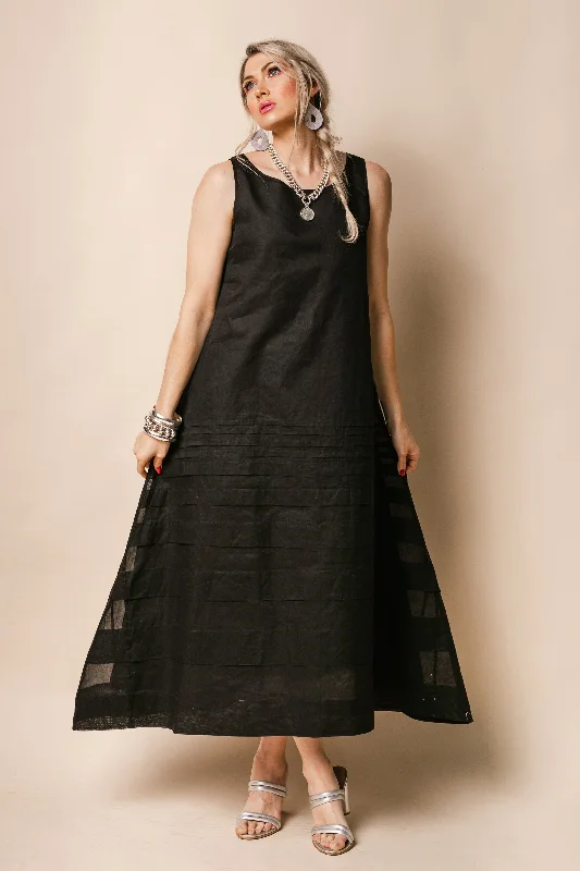 Molly Organza Dress in Onyx