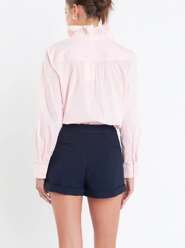 Peach Ruffle Blouse