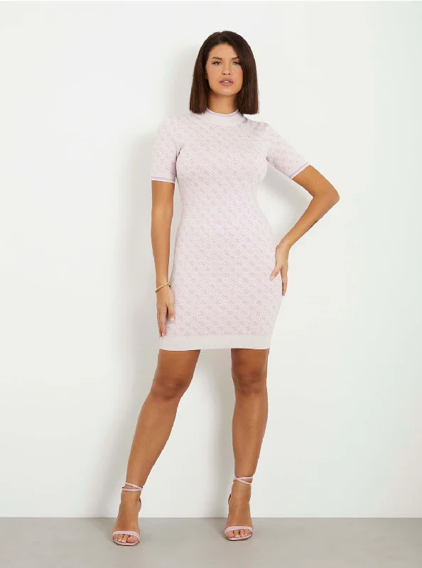 Pink Logo Lise Knit Dress