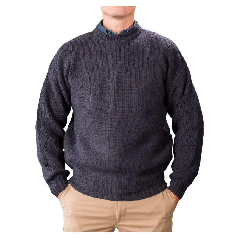 Pure Wool Jumper - Navy | Berry | Charcoal | Wheat