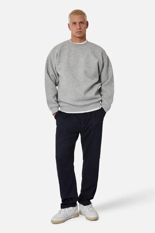 The Robinson Sweater - Light Grey Marle