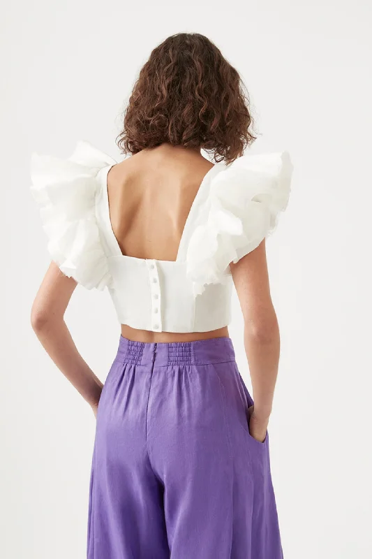 Vanades Frill Crop Top