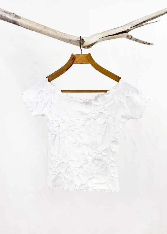 White Conduit Brazilian Textured Ballet Top