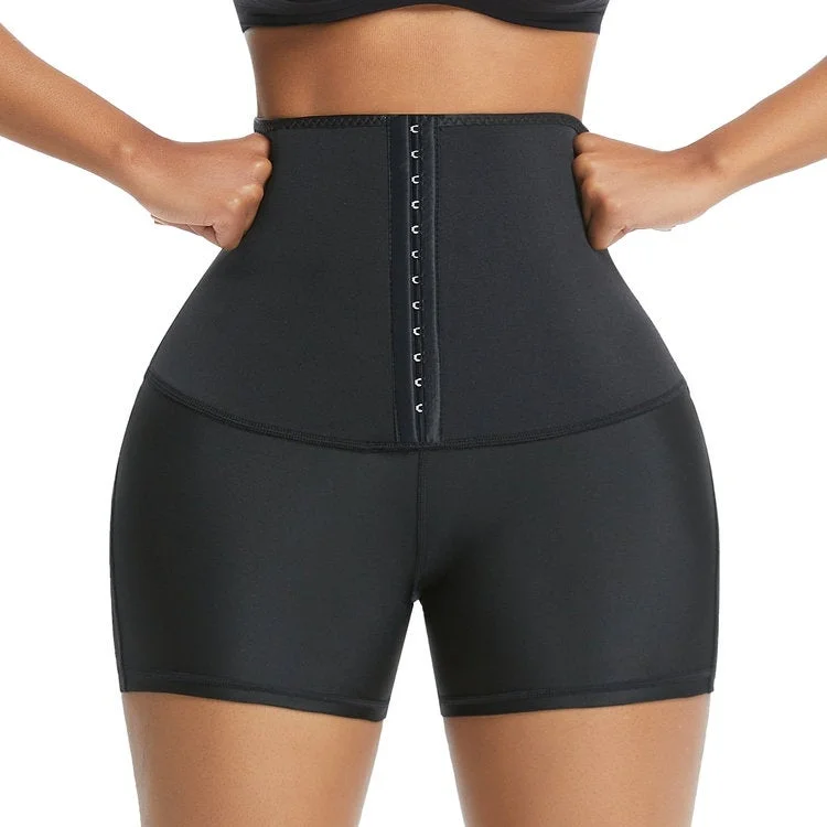 Women's Yoga Shorts Fitness Workout Elastic Waist Adjustable High Waist Tummy Trimmer Waist Trainer Corset Shorts