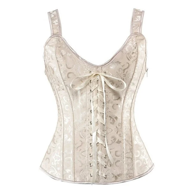 HLS Gothic Brocade Overbust Corset Bustier