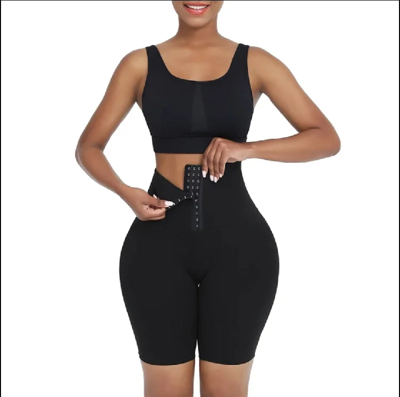 Womens Slimming Adjustable Butt Lift Corset Fitness Activewear Gym Shorts