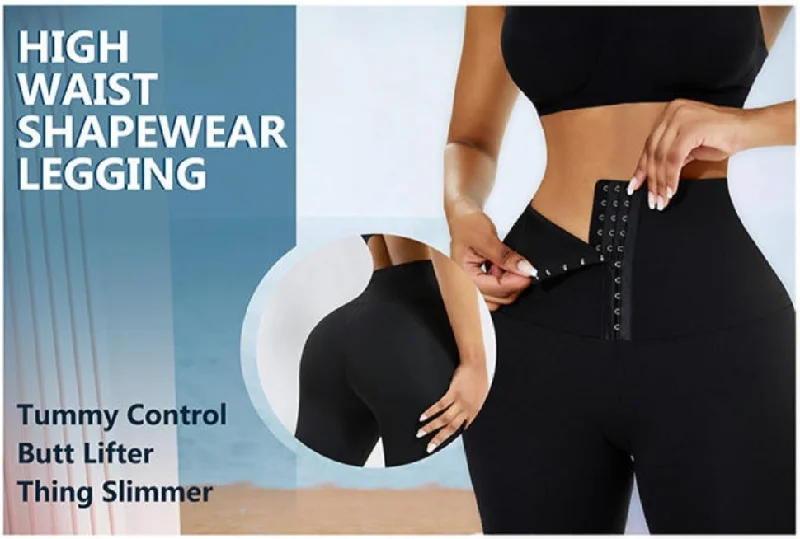 Womens Slimming Adjustable Butt Lift Corset Fitness Activewear Gym Shorts