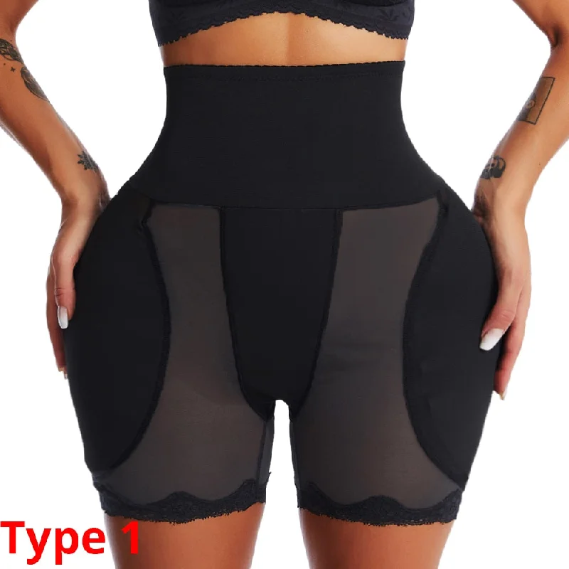 YBFDO Shapewear Padded Hip Butt Lifter Panties High Waist Trainer for Women Tummy Control Body Shaper Hip Enhancer Thigh Slim