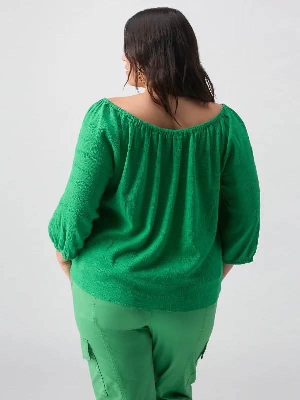 Beach To Bar Blouse Green Goddess Inclusive Collection