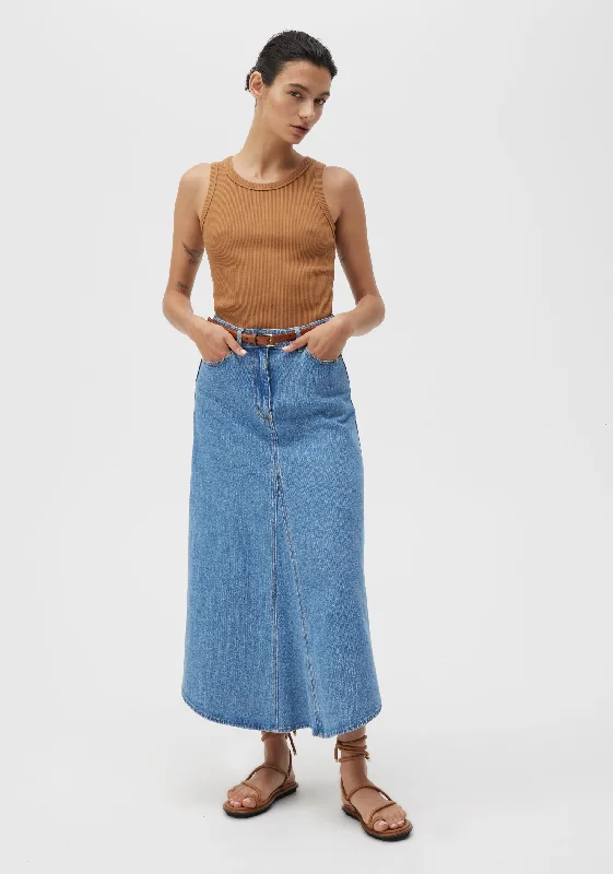 Clovelly Denim Skirt_Light Blue