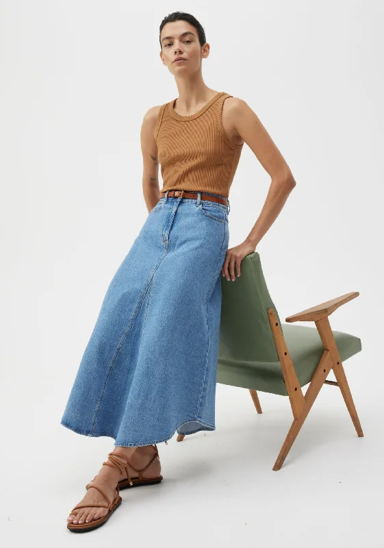 Clovelly Denim Skirt_Light Blue