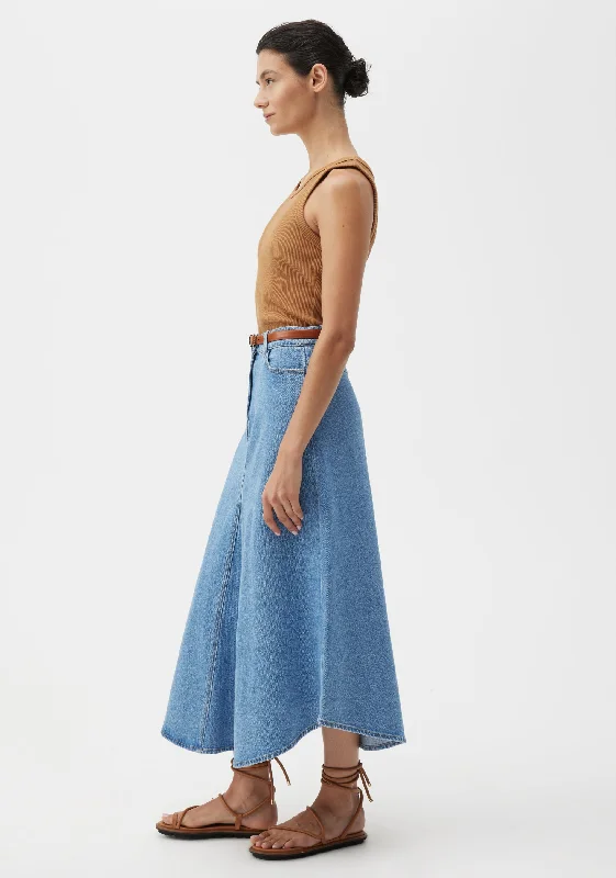 Clovelly Denim Skirt_Light Blue