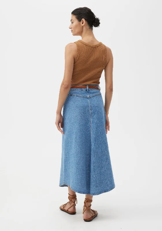 Clovelly Denim Skirt_Light Blue