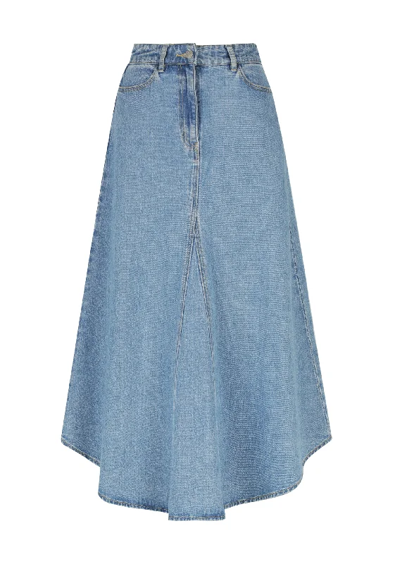 Clovelly Denim Skirt_Light Blue