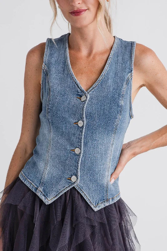 Risen VNeck Button Down Vest