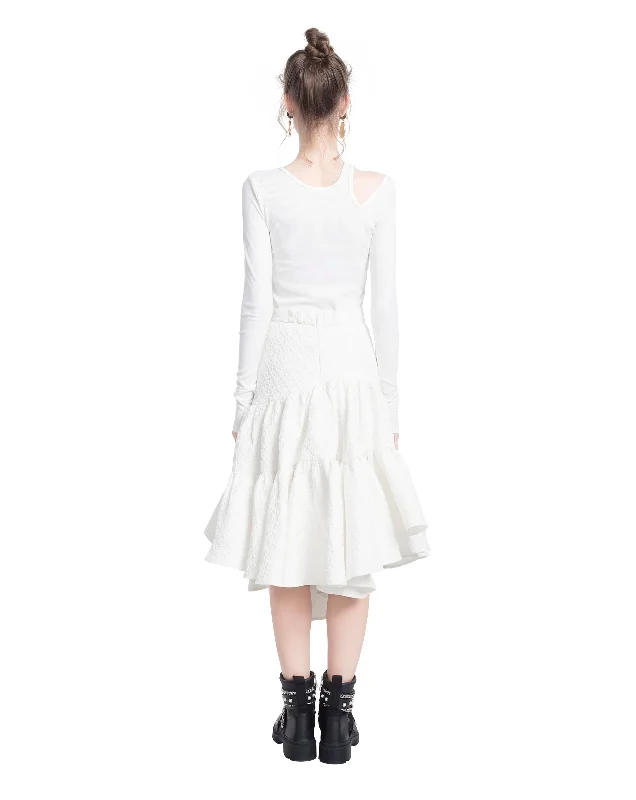 Asymmetric Tiered Skirt