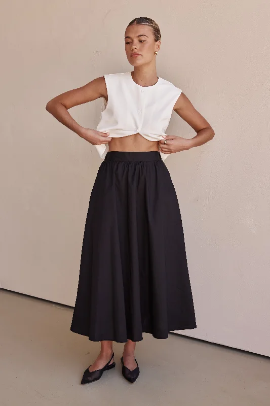 Conley Midi Skirt (Black)