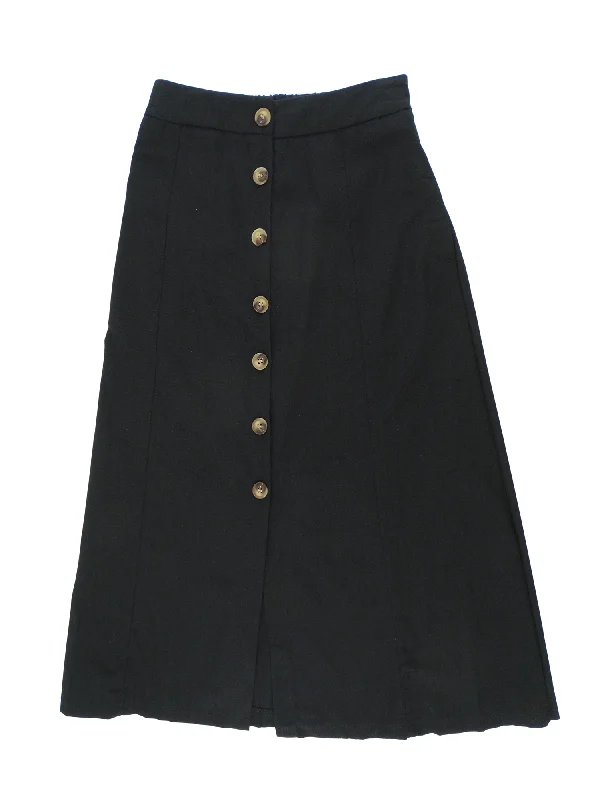 181006, Da Moda Women's Button Down Skirt W/Pocket- S-XL