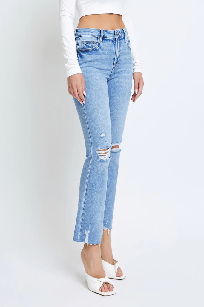 Happi Cropped Flare Denim