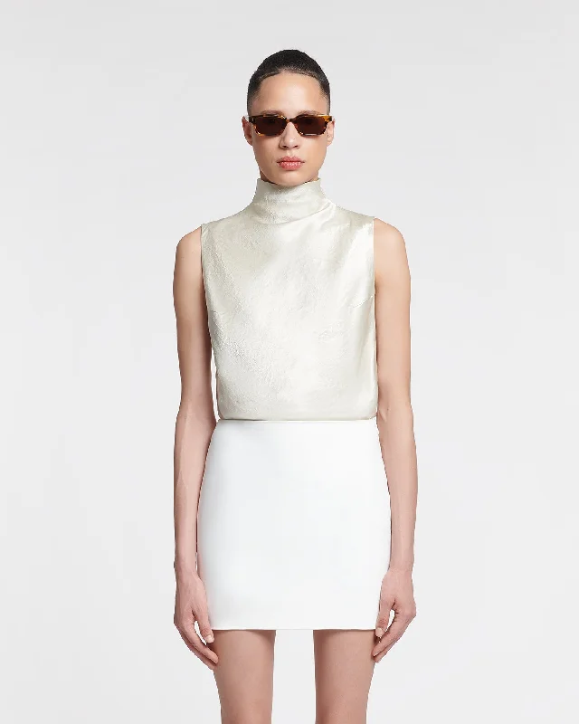 Briel - Tailored Mini Skirt - Off White