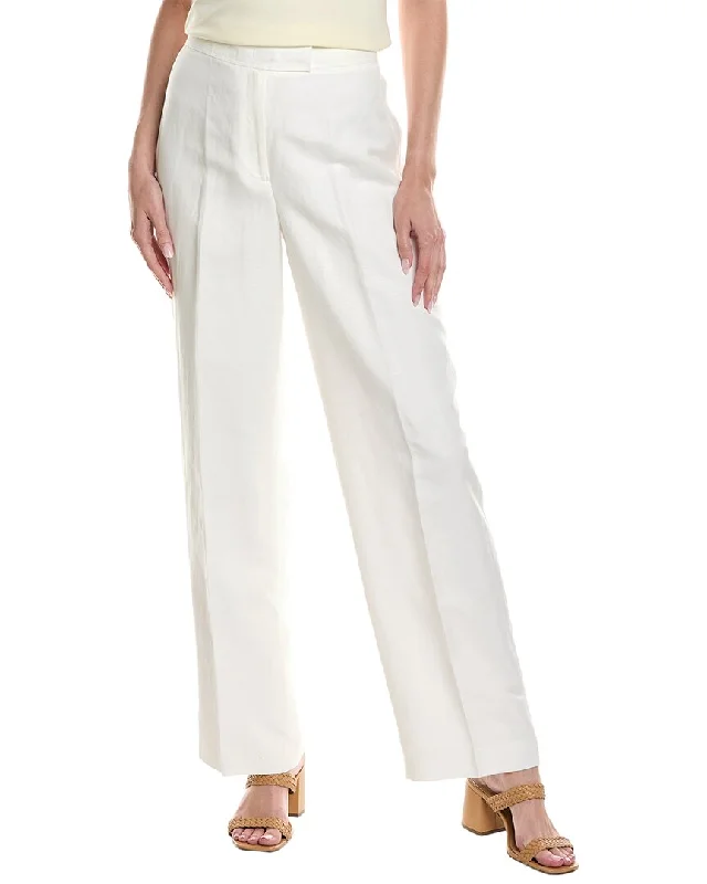 Anne Klein Wide Leg Linen-Blend Wide Leg Pant