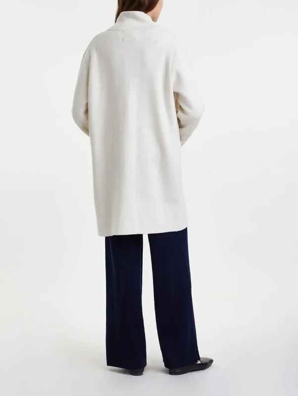 Anni Cashmere Cardigan Coat in Cream