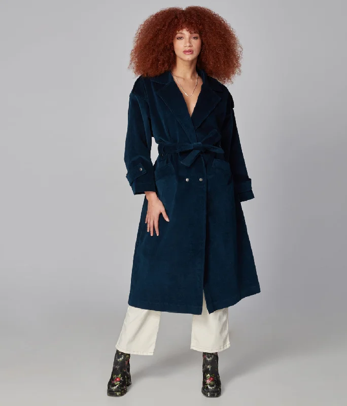 AVERY-EB Corduroy Trench Coat