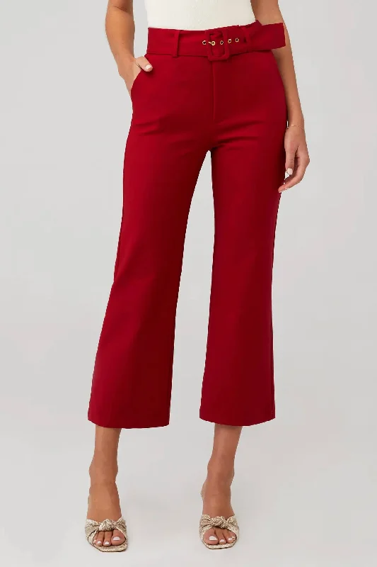 Dj Cropped Pants In Red Suiting