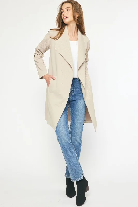 Obsessed Light Taupe Textured Jacket