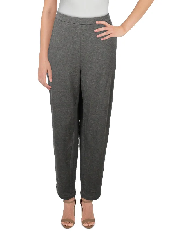 Plus Womens Heathered Tapered Ankle Pants