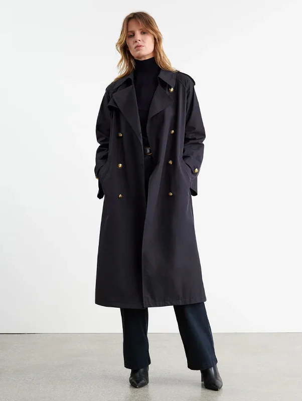 Toussaint Trench Coat in Dark Navy